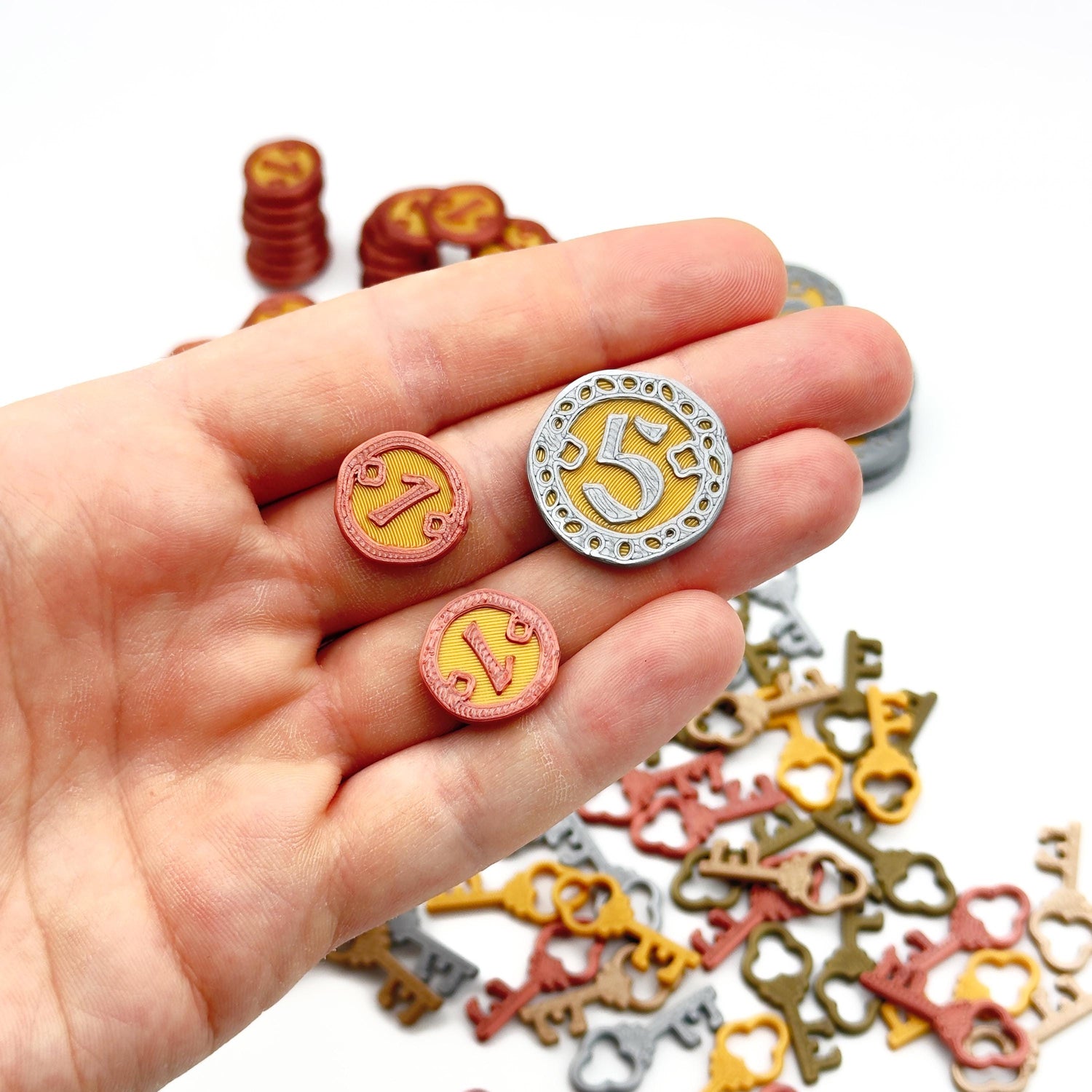 Castle Combo – 3D Deluxe Keys (5 mixed colors) & Coins Set (100 pcs)