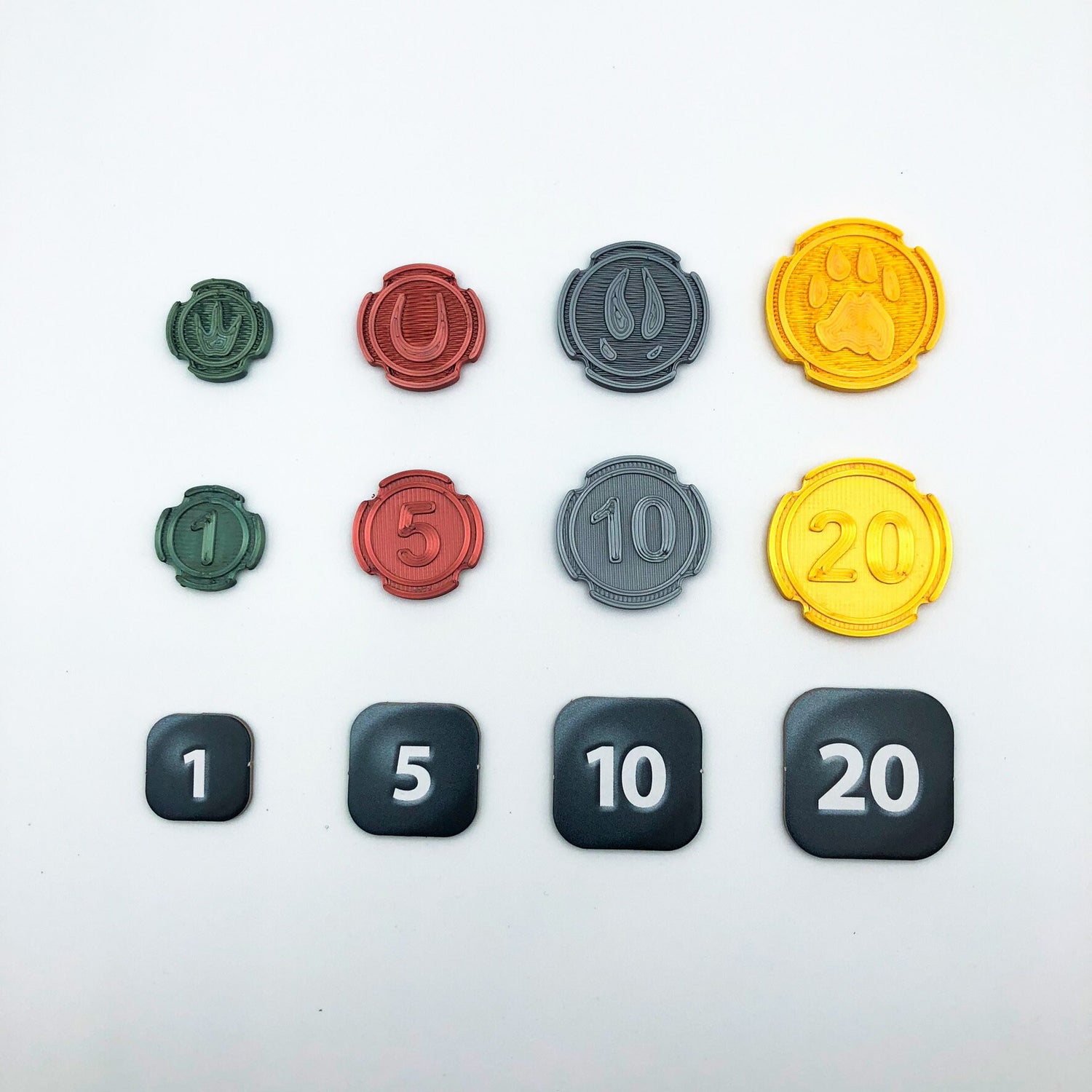 Arche Nova – Deluxe – Münzen / Geld / Coin Set (70 Stück) – Brettspiel Upgrade /Erweiterung – 3d Druck