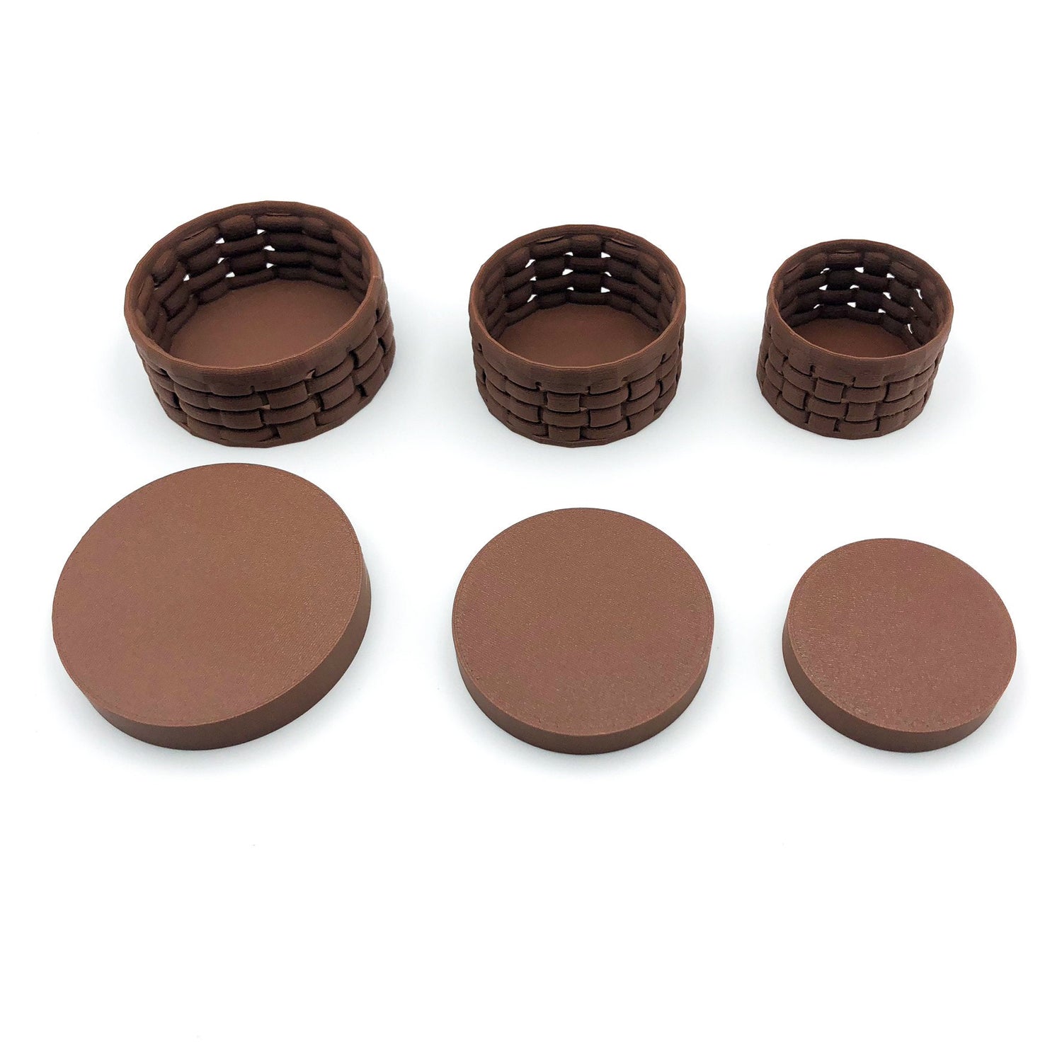Everdell – Ressourcen Körbe als Set/Einzeln – mit Deckel – Brettspiele / Boardgames – 3d Druck / Print