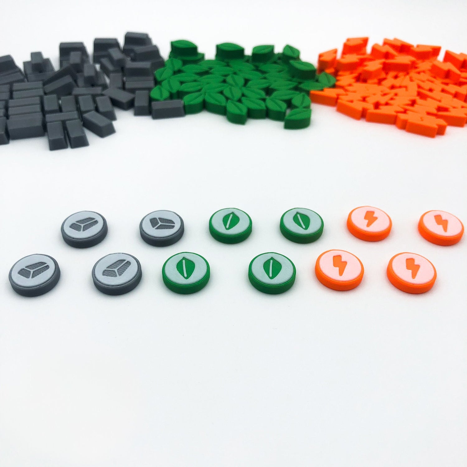 Evacuation – 3D Resources Set (115) / Produktion Marker (12) - Boardgame Upgrade – 3D Print