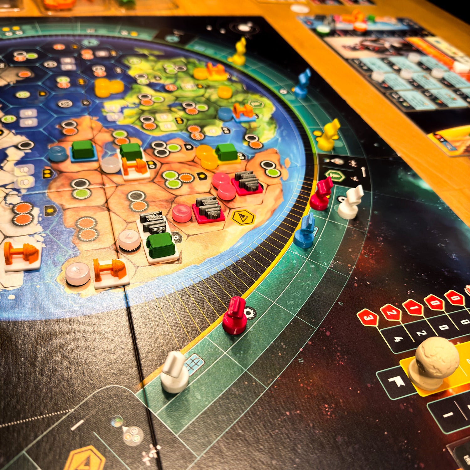 Evacuation – 3D Satellites (8 pcs) Set - for Progress Track - Boardgame Upgrade – 3D Print