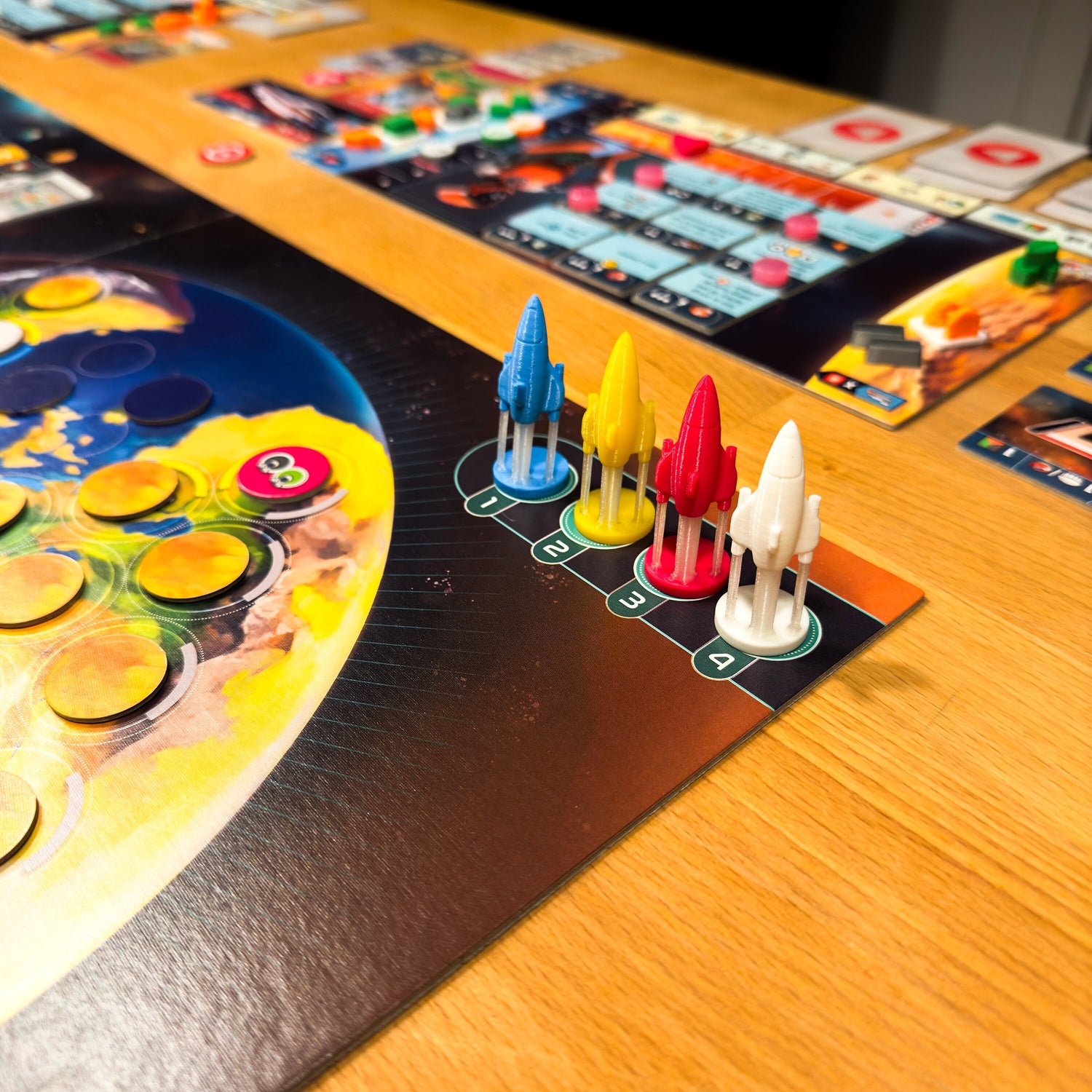 Evacuation β 3D Spaceships Set (4 pcs) - Player Order Marker - Boardgame Upgrade β 3D Print