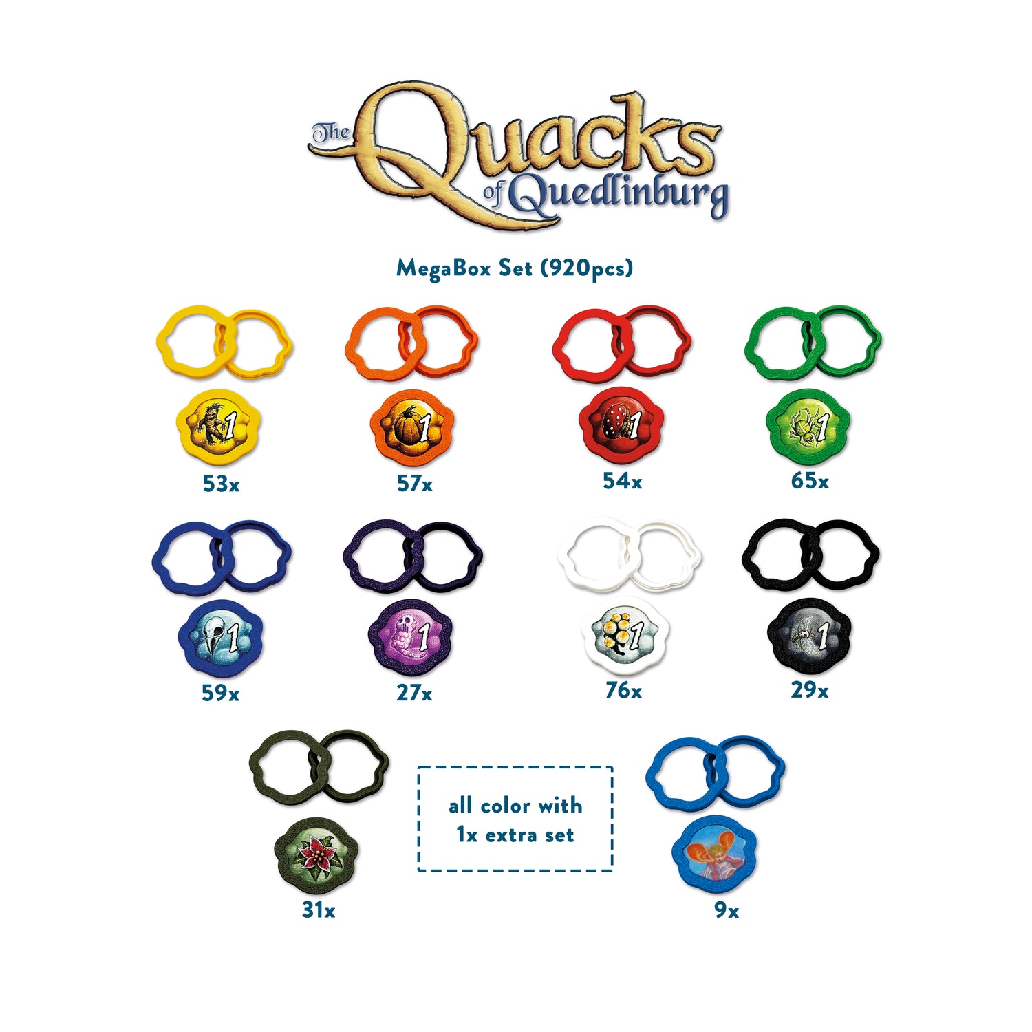 Quacks of Quedlinburg – 3D Deluxe Protection Token Case Set (922 pcs)