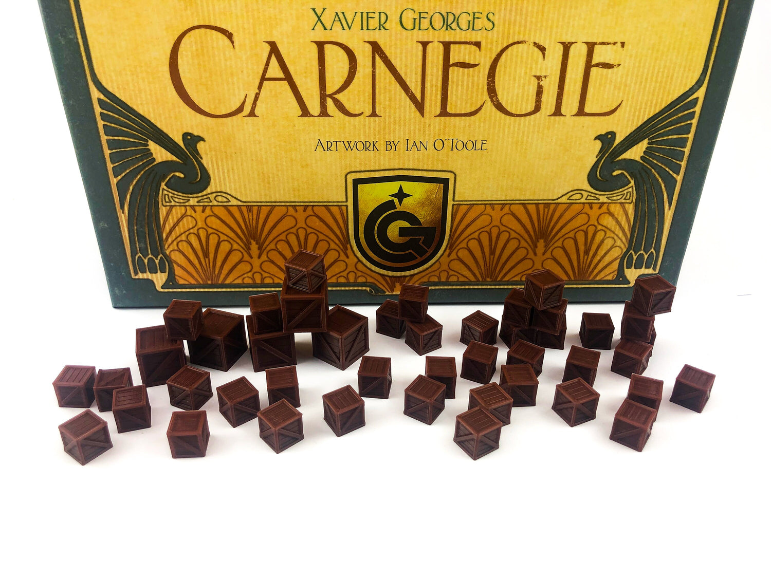 Carnegie - 45x Kisten / Crates (Ressourcen) - Brettspiele / Boardgames - 3d Druck / Print