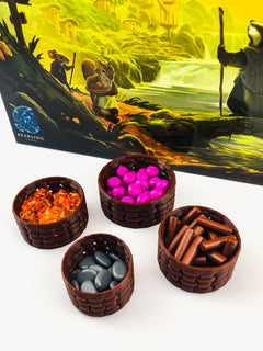 Everdell – Ressourcen Körbe als Set/Einzeln – mit Deckel – Brettspiele / Boardgames – 3d Druck / Print